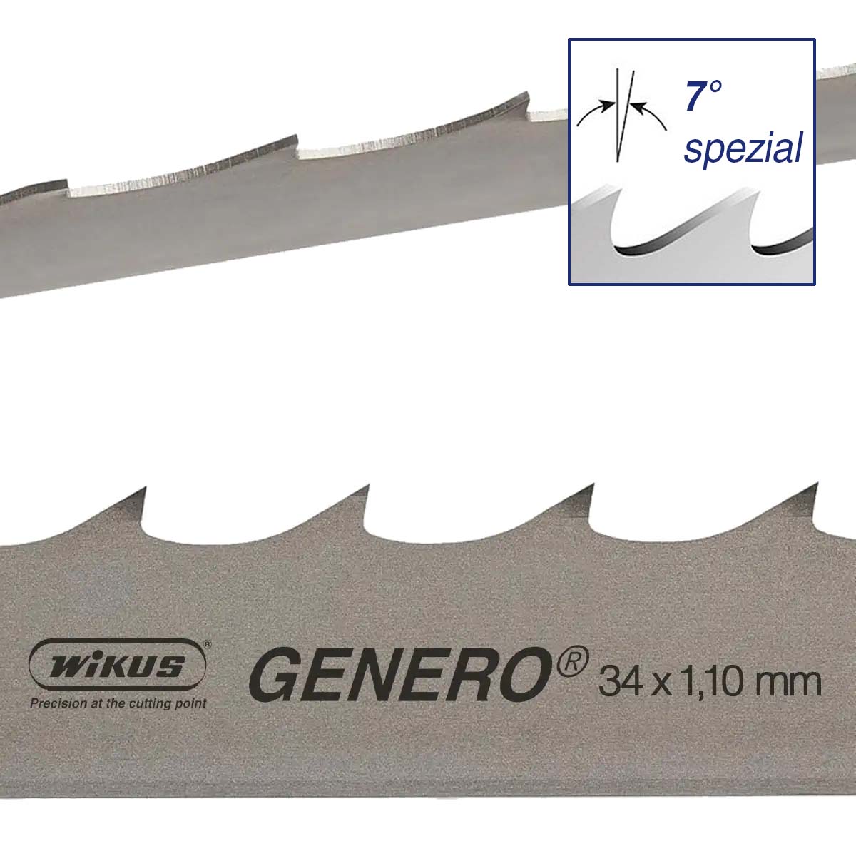 WIKUS GENERO® Bimetall-Sägeband 34x1,10 mm, Klauenzahn, 7° Spanwinkel Spezial